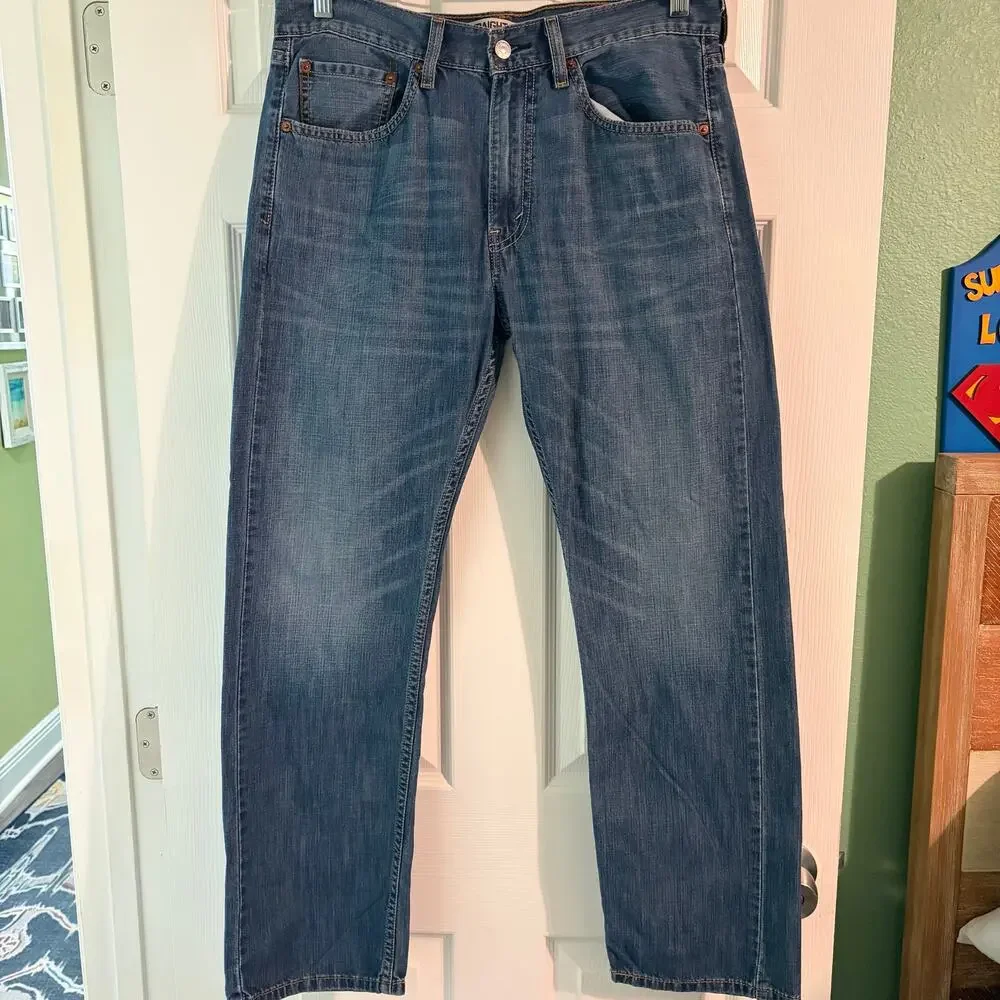 Levi's 505 Straight Fit Jeans 32x30 Medium Wash Denim Red Tab Men's